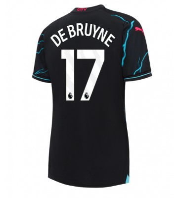 Manchester City Kevin De Bruyne #17 Koszulka Trzecich Kobiety 2023-24 Krótki Rękaw